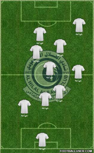 Al-Hilal (KSA) 4-1-3-2 football formation