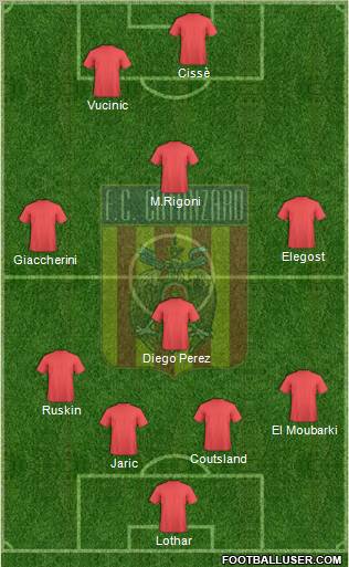 Catanzaro 4-4-2 football formation