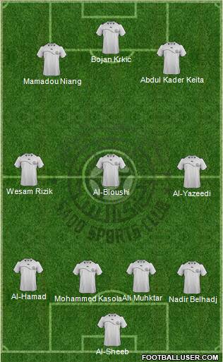 Al-Sadd Sports Club 4-3-3 football formation