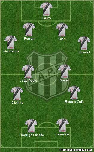 AA Ponte Preta 4-2-2-2 football formation