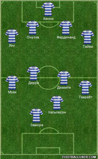 Queens Park Rangers 4-4-2 football formation