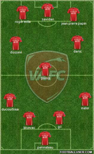 Valenciennes Football Club 4-3-3 football formation