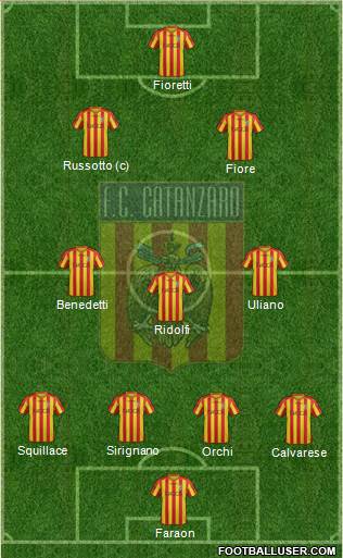 Catanzaro 4-3-3 football formation