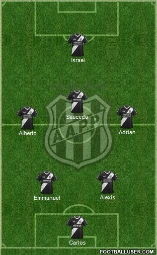 AA Ponte Preta 4-2-1-3 football formation