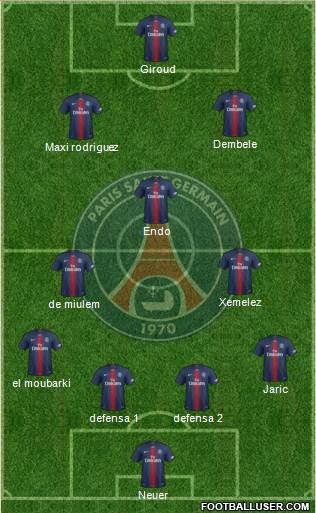 psg formation 2019