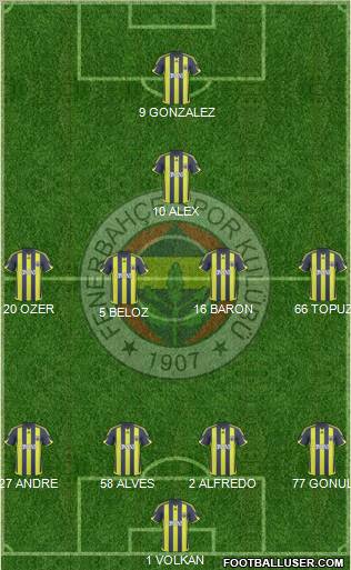 Fenerbahçe SK Formation 2010