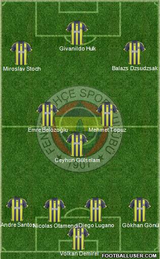 Fenerbahçe SK Formation 2010