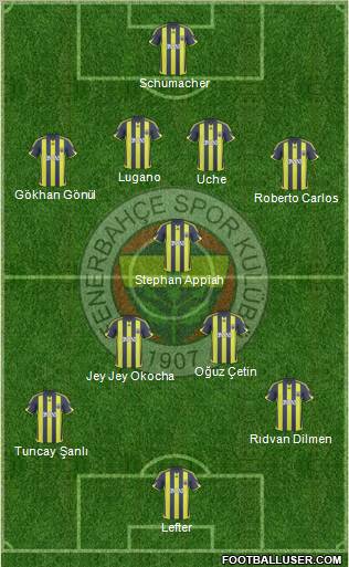 Fenerbahçe SK Formation 2010