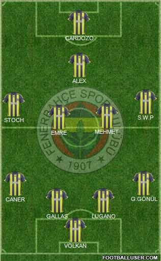 Fenerbahçe SK Formation 2010