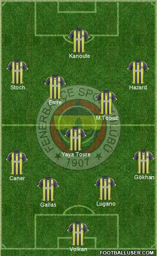 Fenerbahçe SK Formation 2010