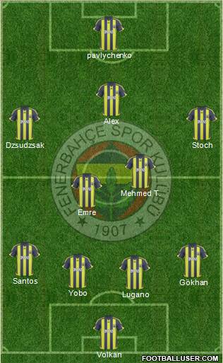 Fenerbahçe SK Formation 2010