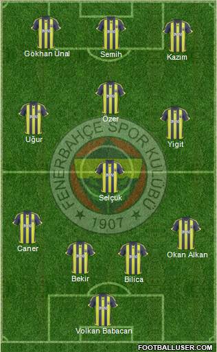 Fenerbahçe SK Formation 2010