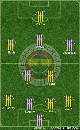 Fenerbahçe SK Formation 2010