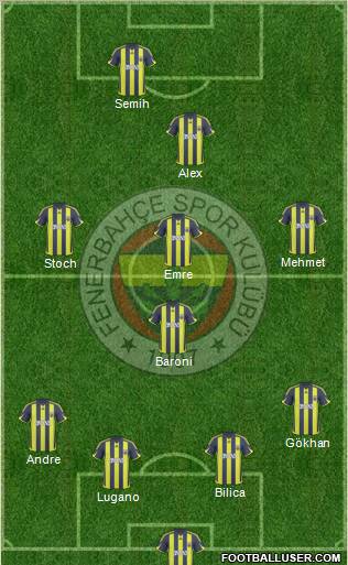 Fenerbahçe SK Formation 2010