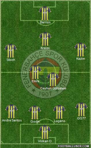 Fenerbahçe SK Formation 2010