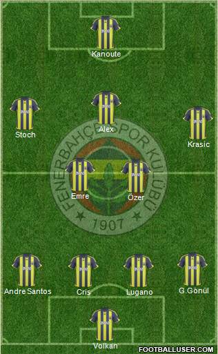 Fenerbahçe SK Formation 2010