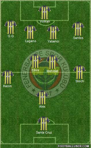 Fenerbahçe SK Formation 2010