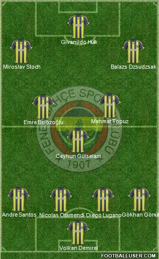 Fenerbahçe SK Formation 2010