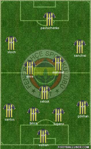 Fenerbahçe SK Formation 2010