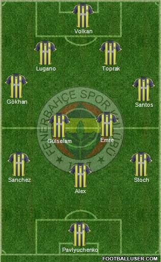 Fenerbahçe SK Formation 2010