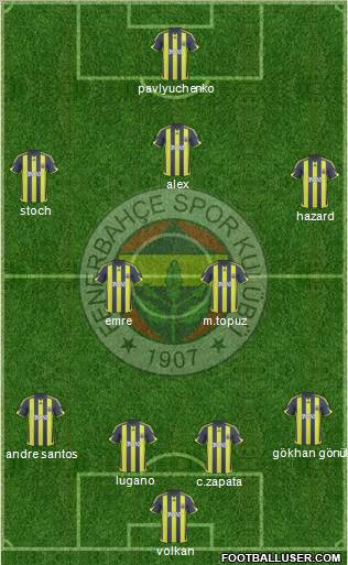 Fenerbahçe SK Formation 2010