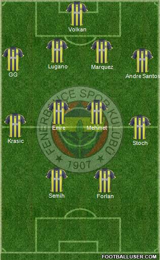 Fenerbahçe SK Formation 2010