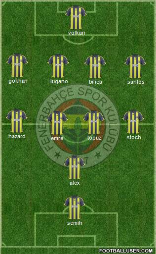 Fenerbahçe SK Formation 2010