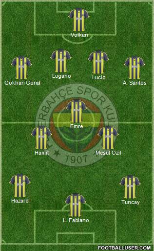 Fenerbahçe SK Formation 2010