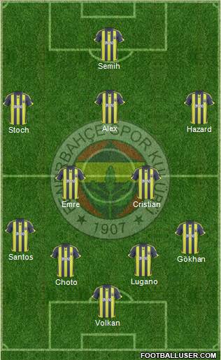 Fenerbahçe SK Formation 2010