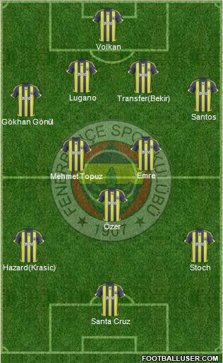 Fenerbahçe SK Formation 2010