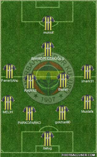 Fenerbahçe SK Formation 2010