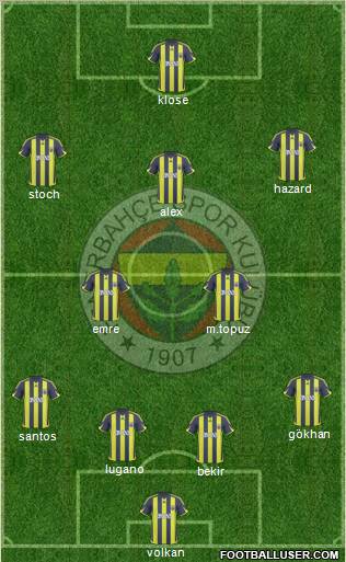 Fenerbahçe SK Formation 2010