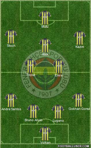 Fenerbahçe SK Formation 2010