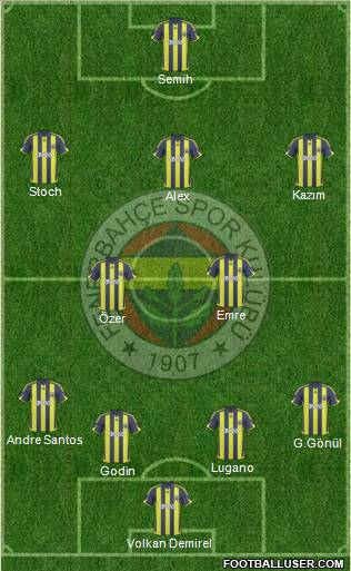 Fenerbahçe SK Formation 2010