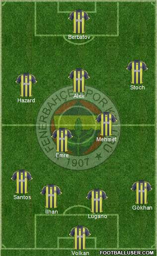 Fenerbahçe SK Formation 2010