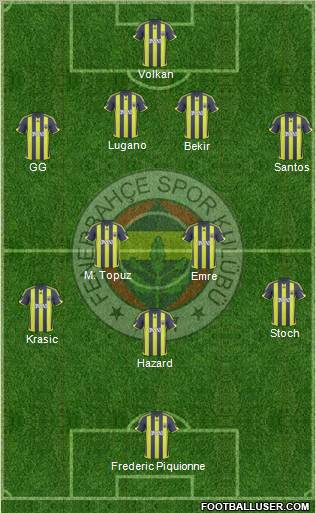 Fenerbahçe SK Formation 2010