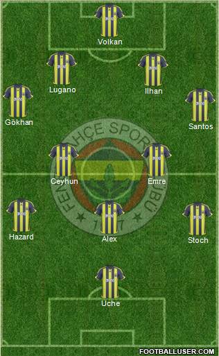 Fenerbahçe SK Formation 2010