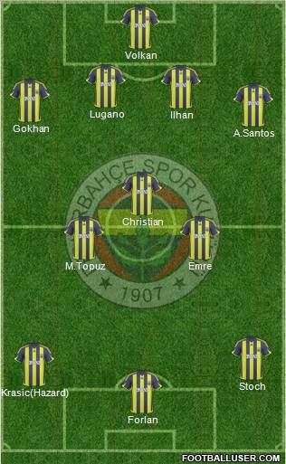 Fenerbahçe SK Formation 2010