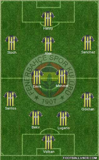 Fenerbahçe SK Formation 2010