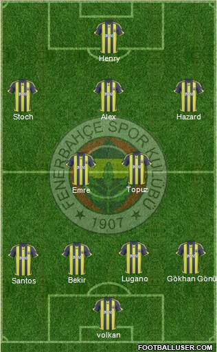 Fenerbahçe SK Formation 2010