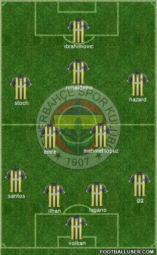 Fenerbahçe SK Formation 2010