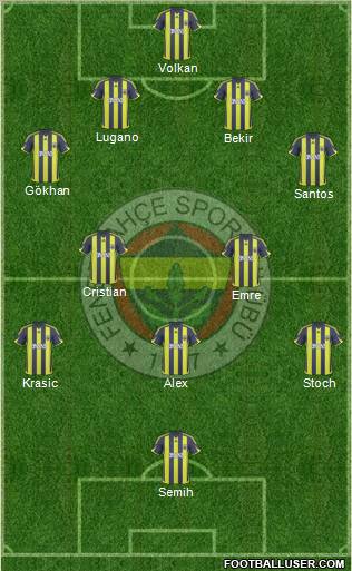 Fenerbahçe SK Formation 2010