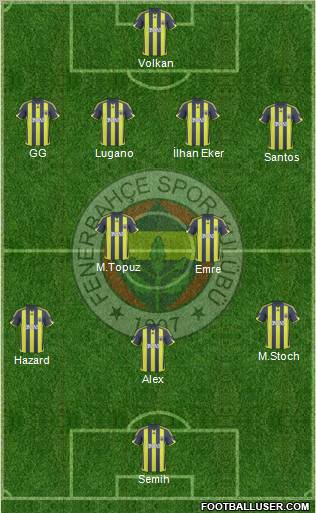 Fenerbahçe SK Formation 2010