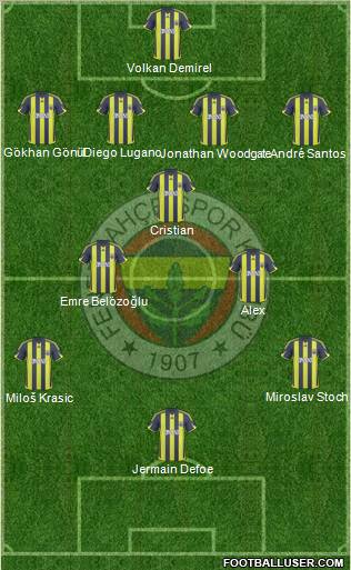 Fenerbahçe SK Formation 2010