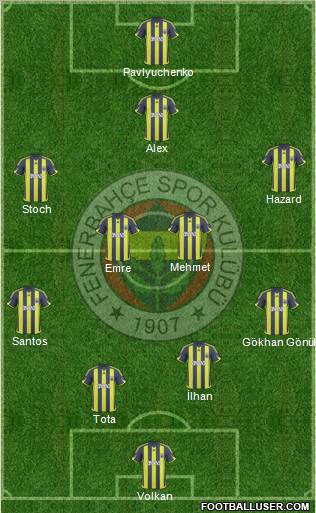 Fenerbahçe SK Formation 2010