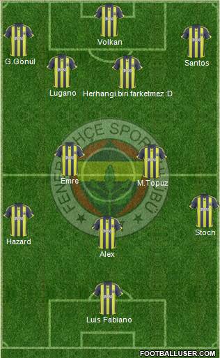 Fenerbahçe SK Formation 2010