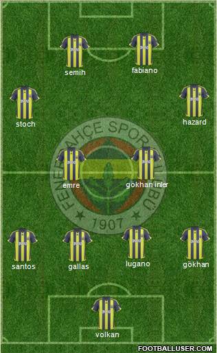 Fenerbahçe SK Formation 2010