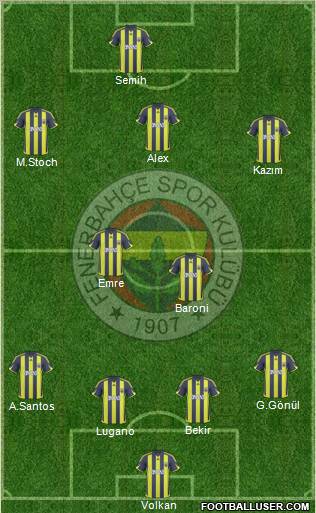 Fenerbahçe SK Formation 2010