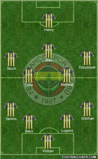 Fenerbahçe SK Formation 2010