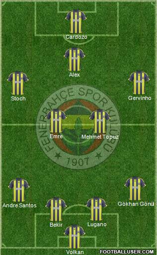 Fenerbahçe SK Formation 2010